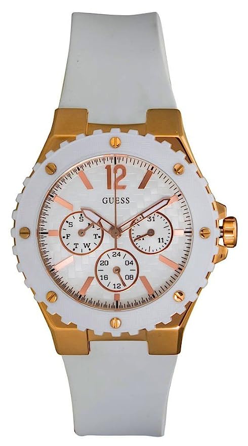 Guess Women's Overdrive Analog White Dial Women's Watch W10614L2 - Big Daddy Watches