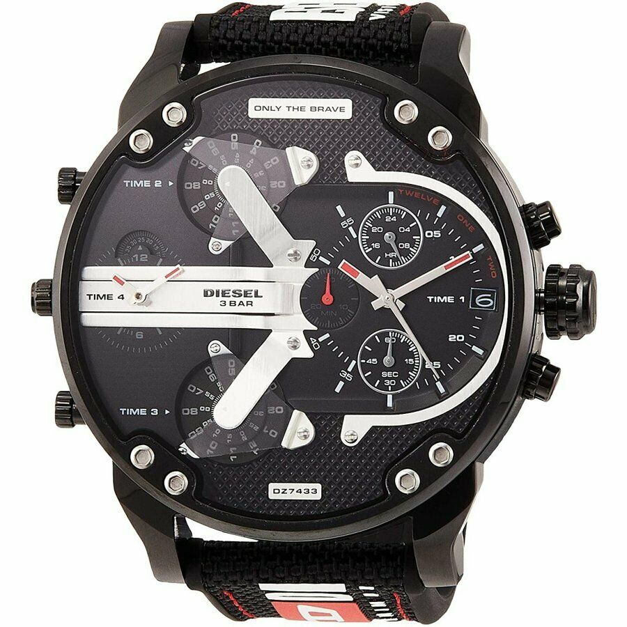 Diesel Mr. Daddy 2.0 Chronograph Quartz Black Dial Men s Watch DZ7433 showtimewatches