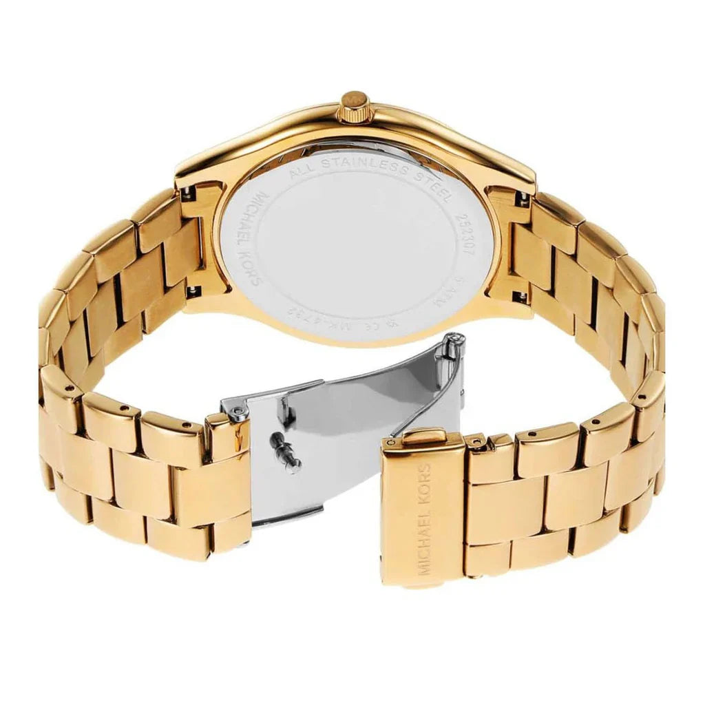 Michael Kors Oversized Slim Runway Gold-Tone Logo Watch MK4732