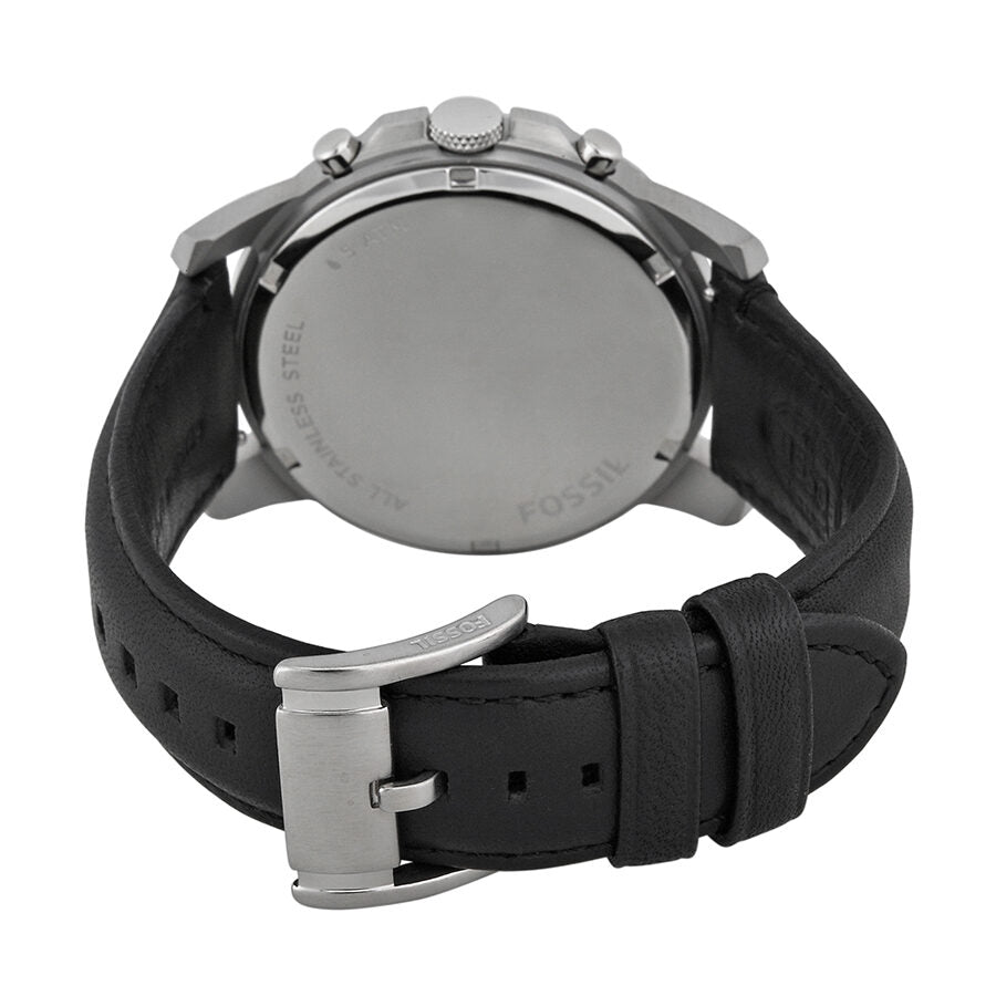 Fossil Grant Black Dial Black Leather Men's Watch FS4812