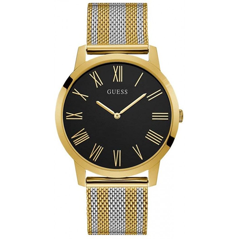 Guess Men’s Analog Stainless Steel Black Dial Men's Watch W1179G2 - Big Daddy Watches