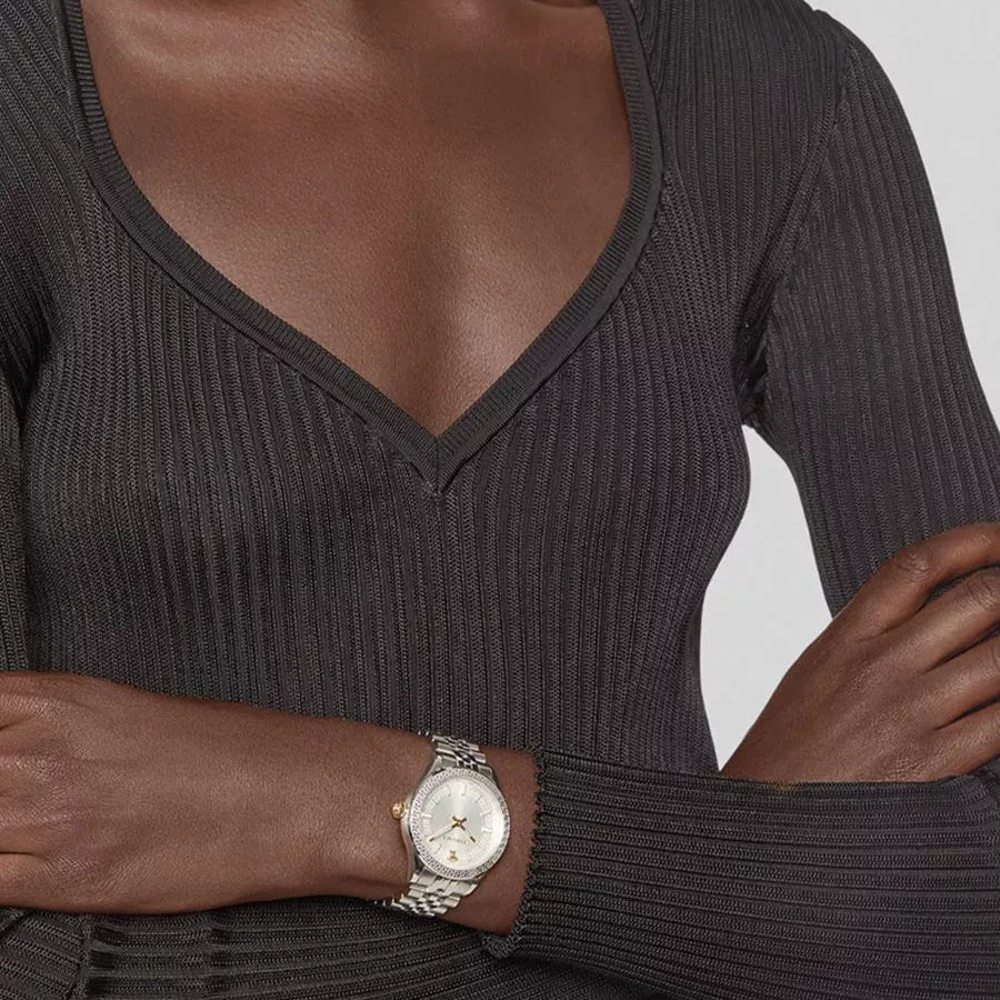 Versace Hellenyium Quartz White Dial Silver Steel Strap Watch for Women - VEHU00320