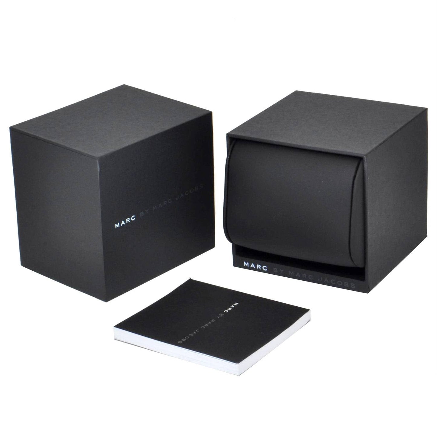Marc by Marc Jacobs Amy watch packaging with branded black box and sleeve