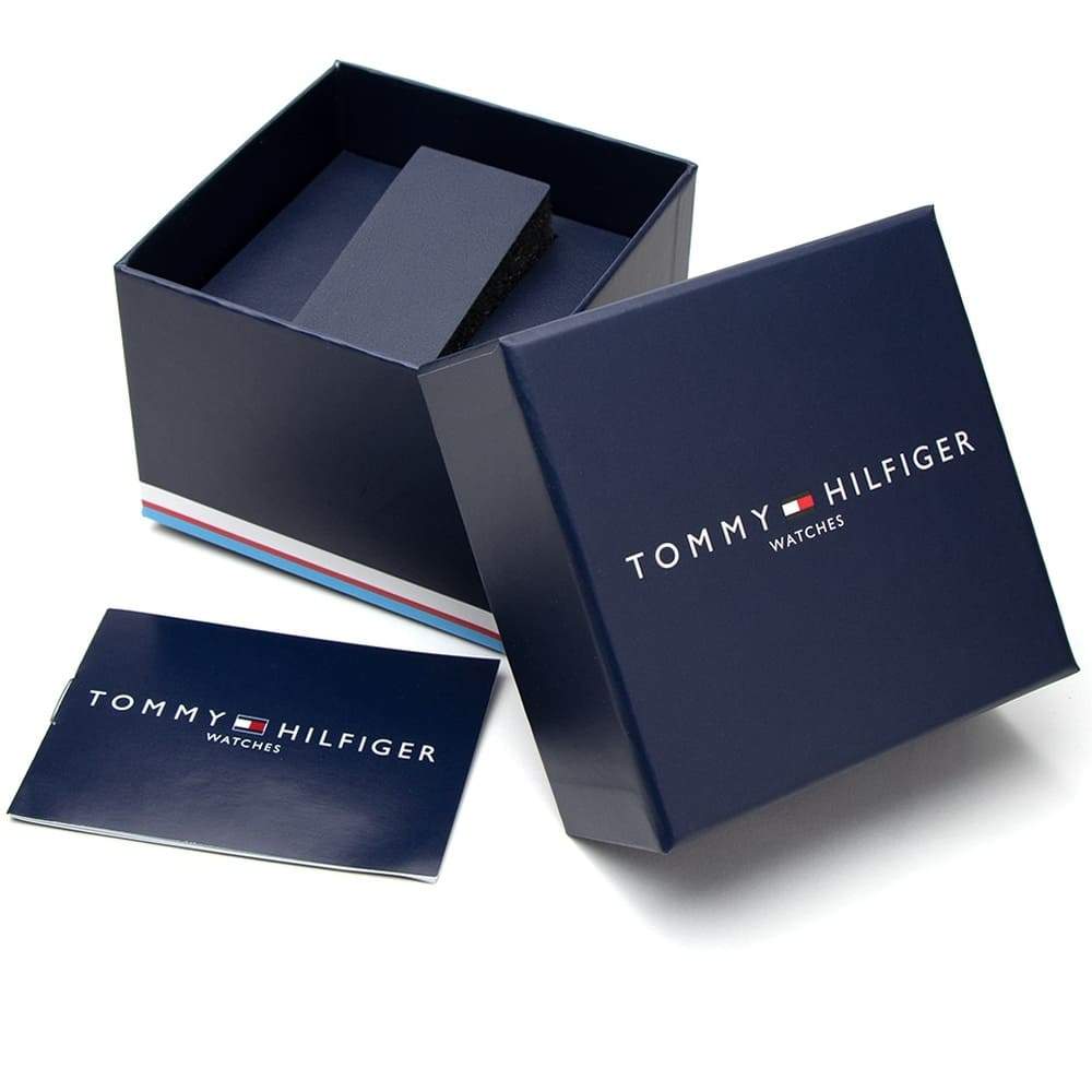 Tommy Hilfiger Clark Chronograph Blue Dial Silver Steel Strap Watch For Men - 1792080