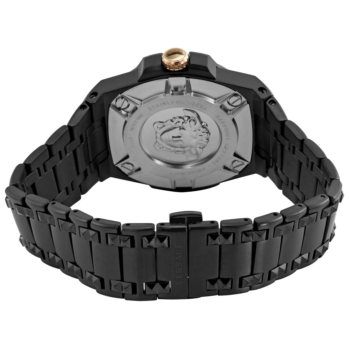 Versace Chain Reaction Quartz Black Dial Men's Watch VEDY00719