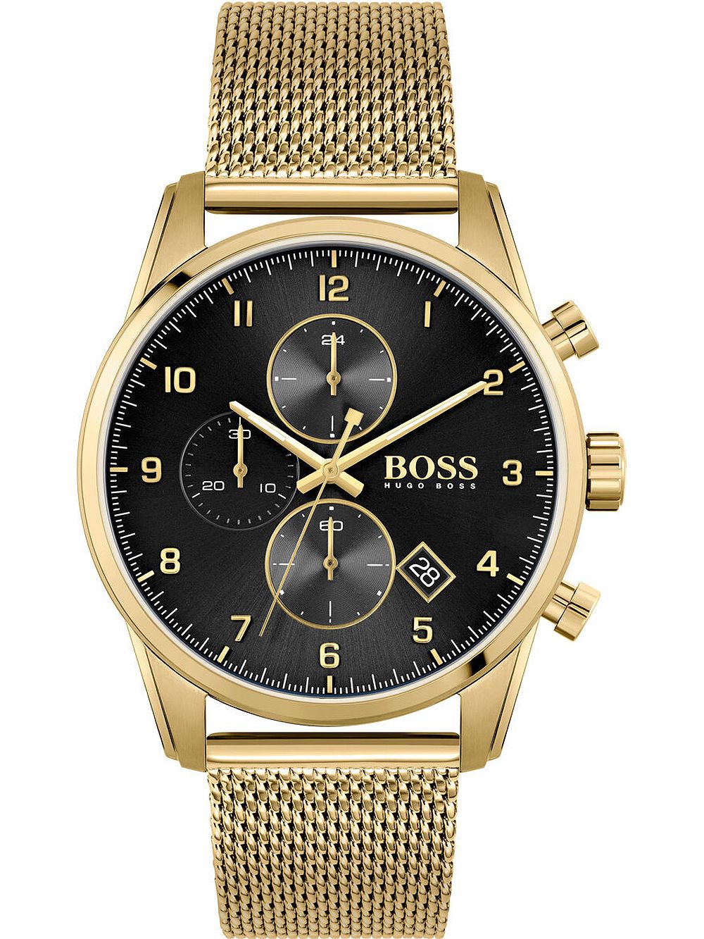 Hugo Boss Skymaster Gold Mesh Men's Watch 1513838 - Big Daddy Watches