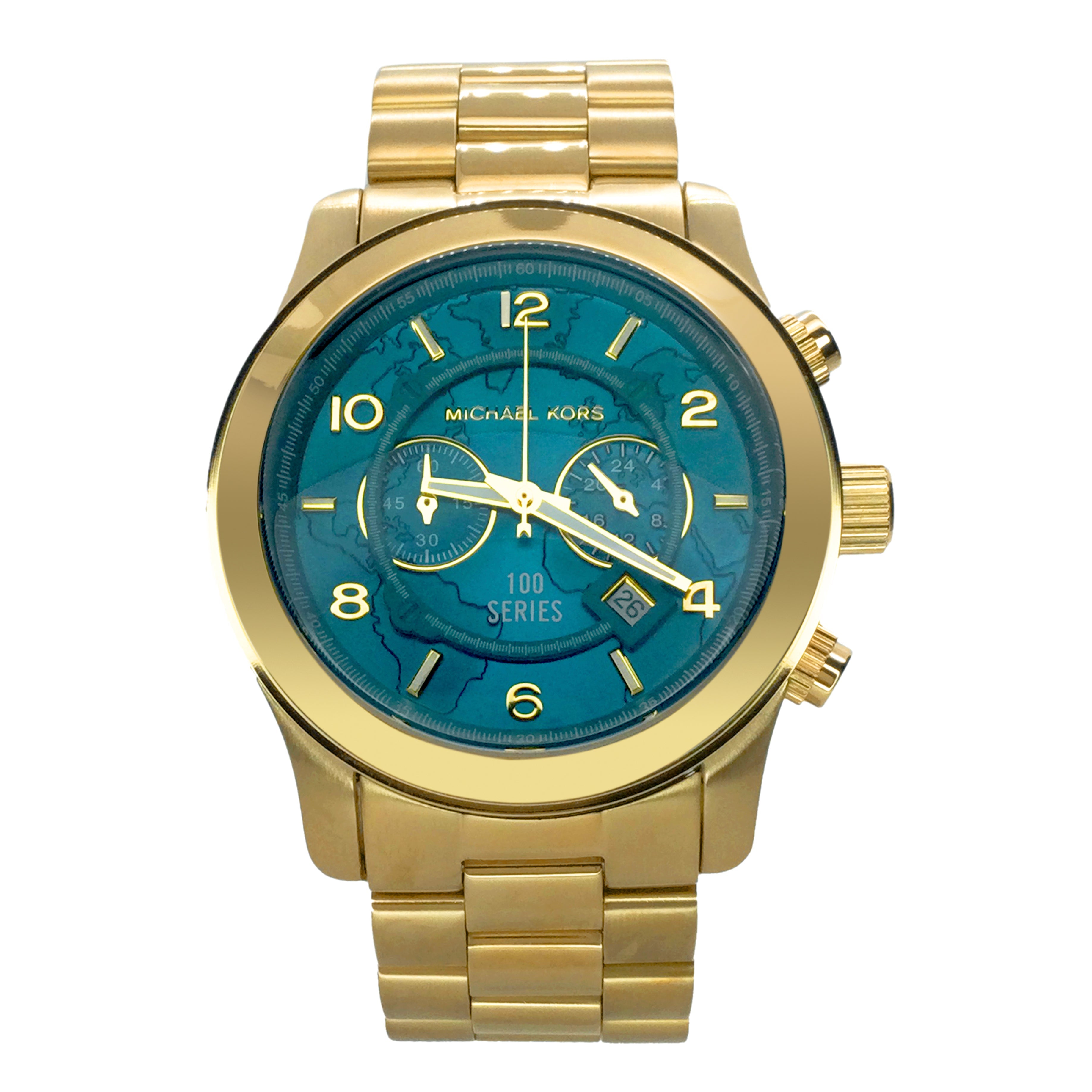 Gold and blue michael kors watch men's best sale