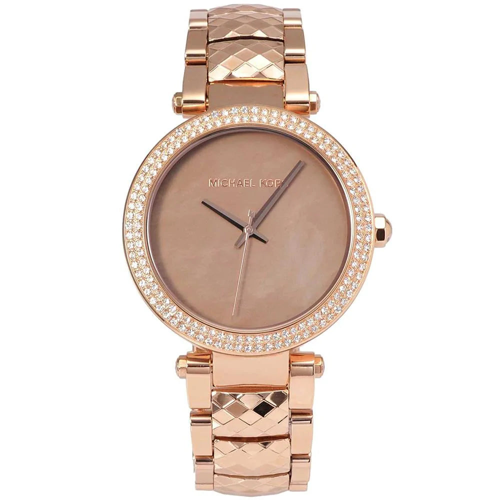 Michael kors rose gold mother of pearl on sale watch