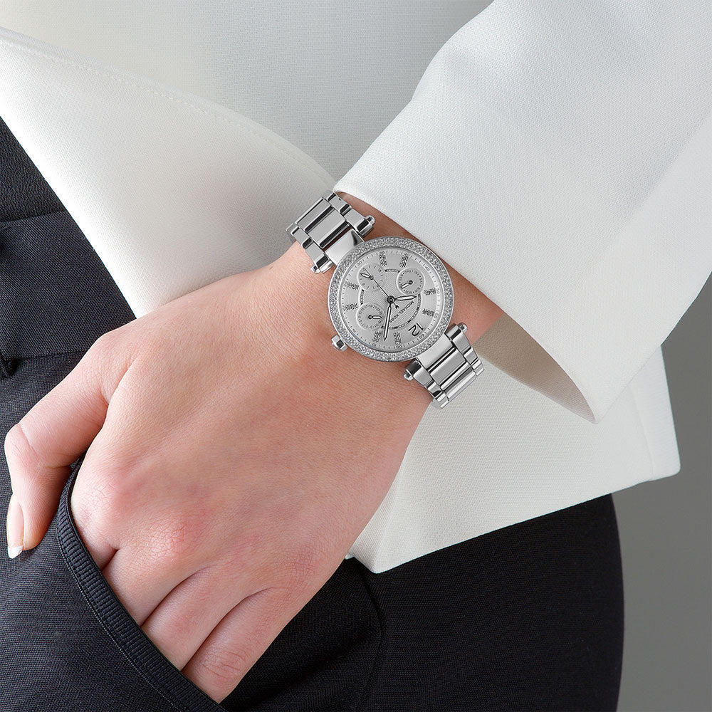 Michael Kors Parker Silver Ladies Watch MK5615
