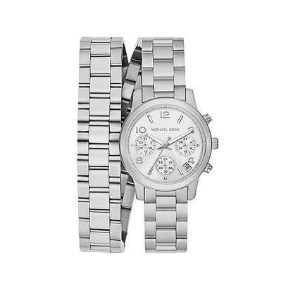 Michael Kors Runway Chronograph Silver Wrap Women's Watch - MK7454
