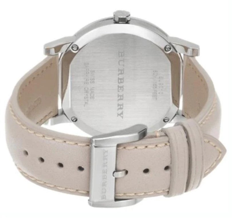 Burberry Large Check Tan Leather Strap Men's Watch BU9010
