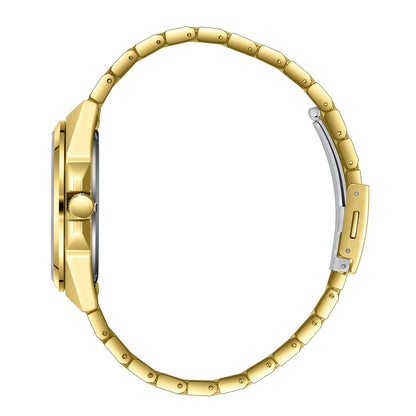 Lee Cooper Oswin Date Window Beige Dial Gold Watch - LC08271.160