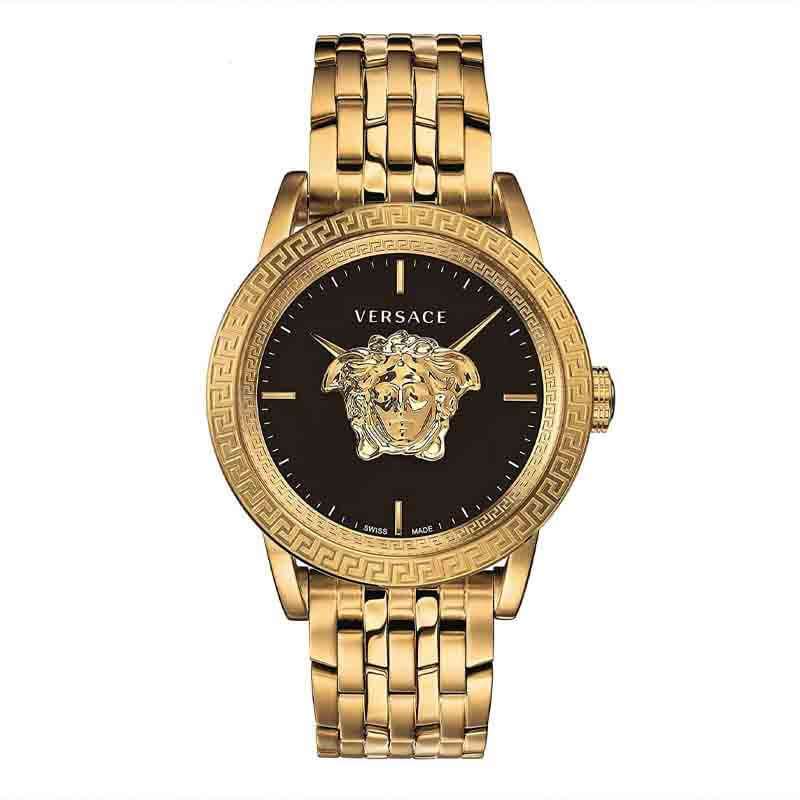 Versace Gold Stainless Steel Black Dial Men's Watch VERD00818