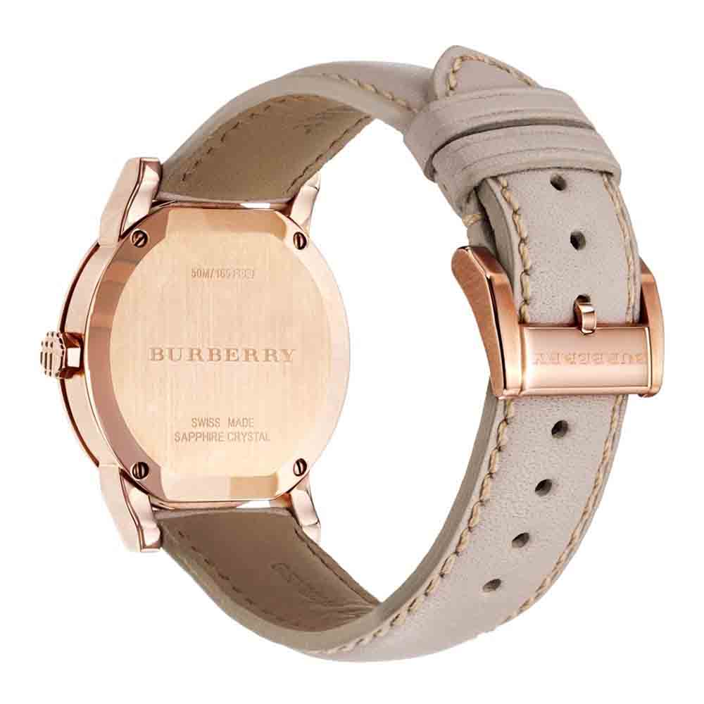 Burberry Rose Gold Tone Leather Strap Women's Watch BU9109