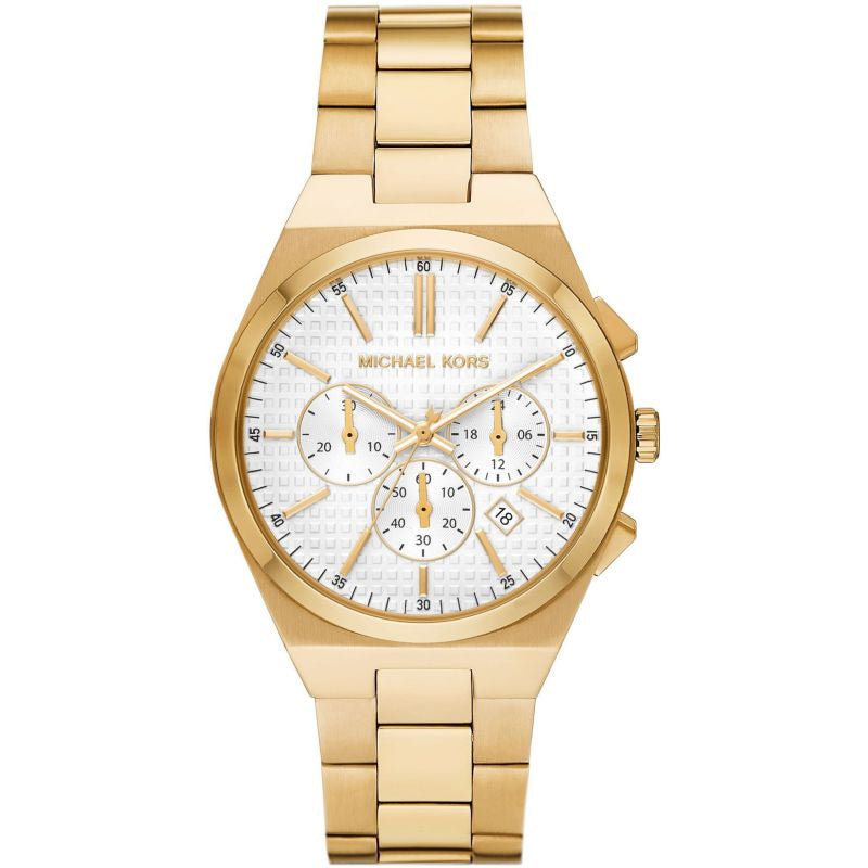 Michael Kors Oversized Lennox Chronograph Gold-Tone Men's Watch - MK9120