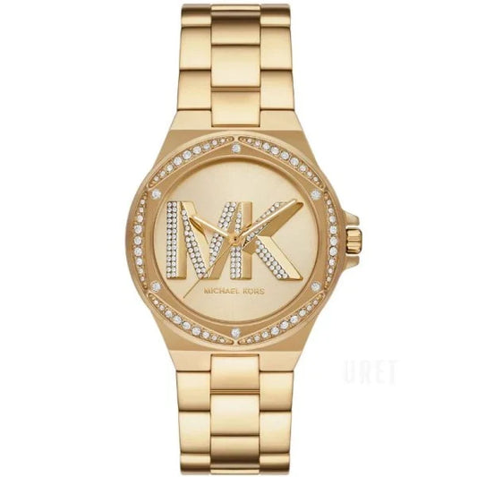 Michael Kors Lennox Three Hand Gold-Tone Watch - MK1062