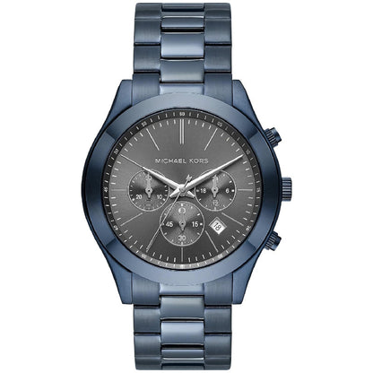 Michael Kors Slim Runway Chronograph Grey Dial Blue Men's Watch - MK8918