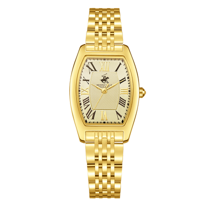Beverly Hills Polo Club All Gold Tonneau Watch BP3716X.170