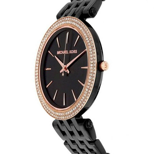 Michael Kors Darci Crystal Paved Black Dial Ladies Watch MK3407