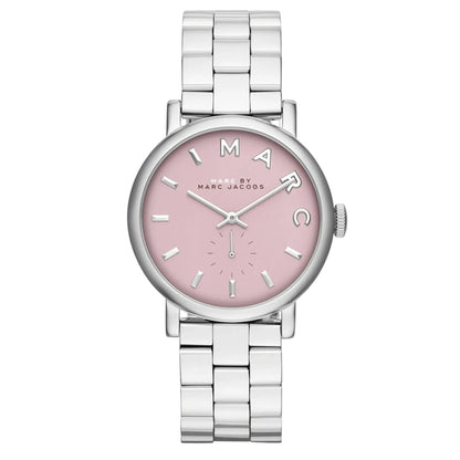Marc By Marc Jacobs Baker Pink Dial  Silver Watch MBM3280