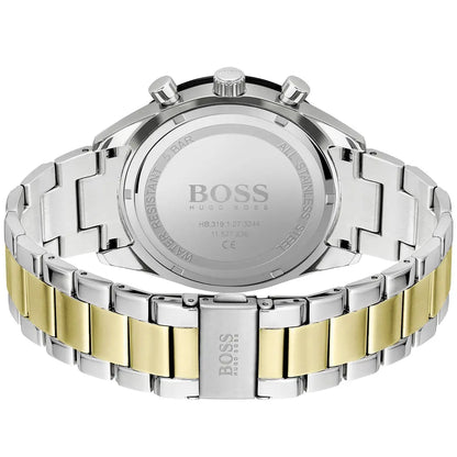 Hugo Boss Santiago Green Dial Two Tone Chronograph Men's Watch 1513872