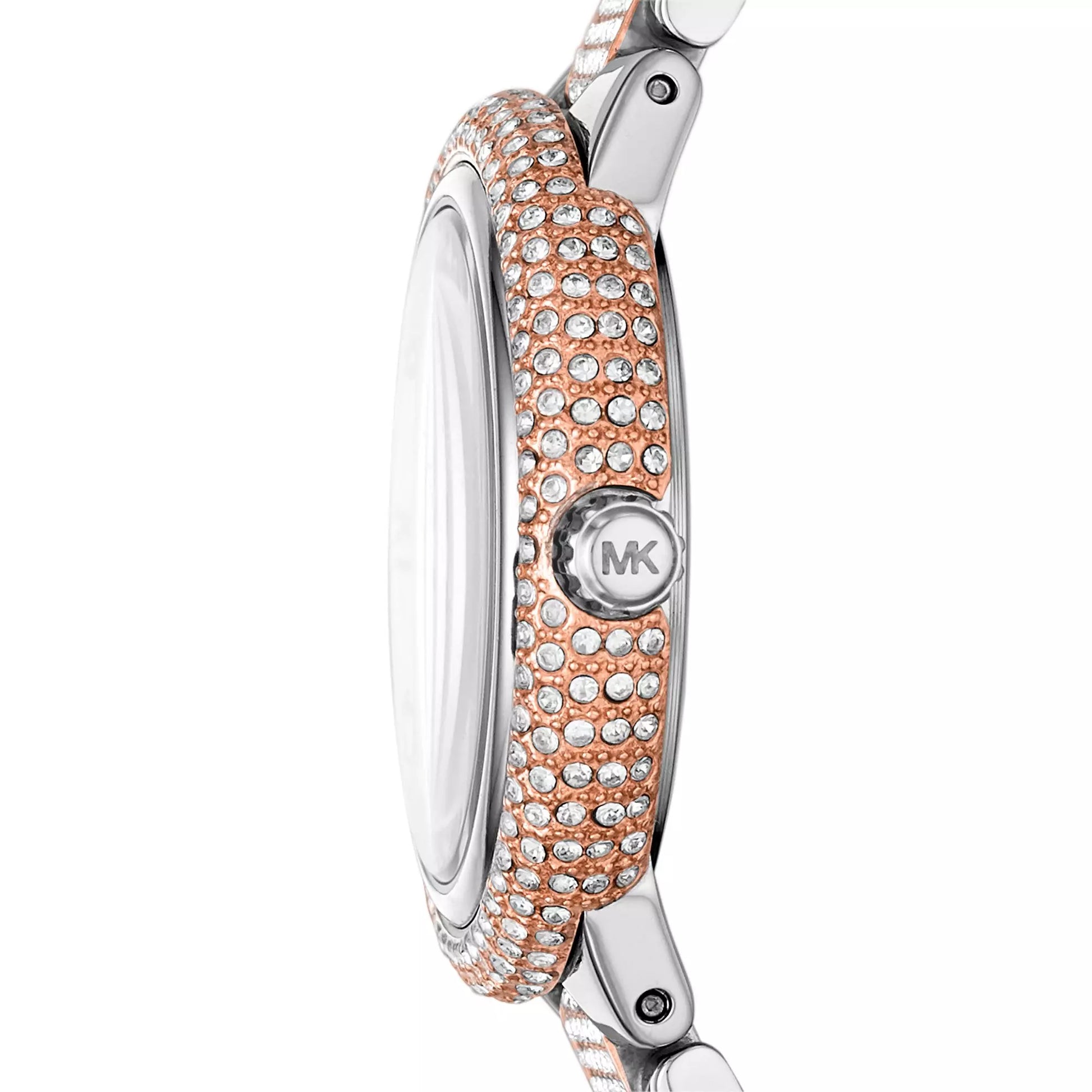 Michael Kors Taryn Rose Gold & Silver Glitz Pave Two Tone Watch MK4461