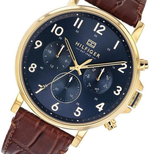 Tommy Hilfiger Multi-function Brown Leather Men's Watch 1710380