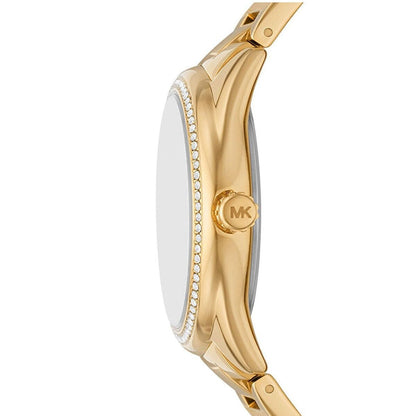 Michael Kors Janelle Pavé Logo Dial Gold Women's Watch - MK7381