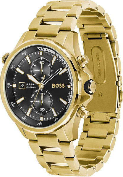 Hugo Boss Globetrotter Gold Chronograph Men's Watch 1513932