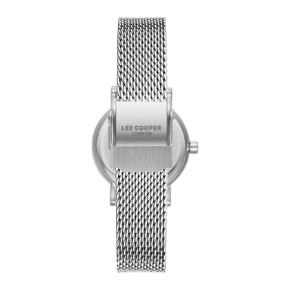 Lee Cooper Louna Silver Dial and Mesh Strap Watch - LC08292.330