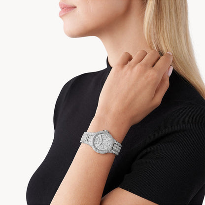 Watch Mini Camille Pavé Silver-Tone Women's Watch - MK6996