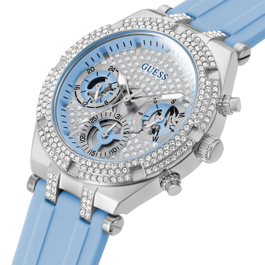 Guess Heiress Blue Silicone Strap Women's Watch GW0407L1