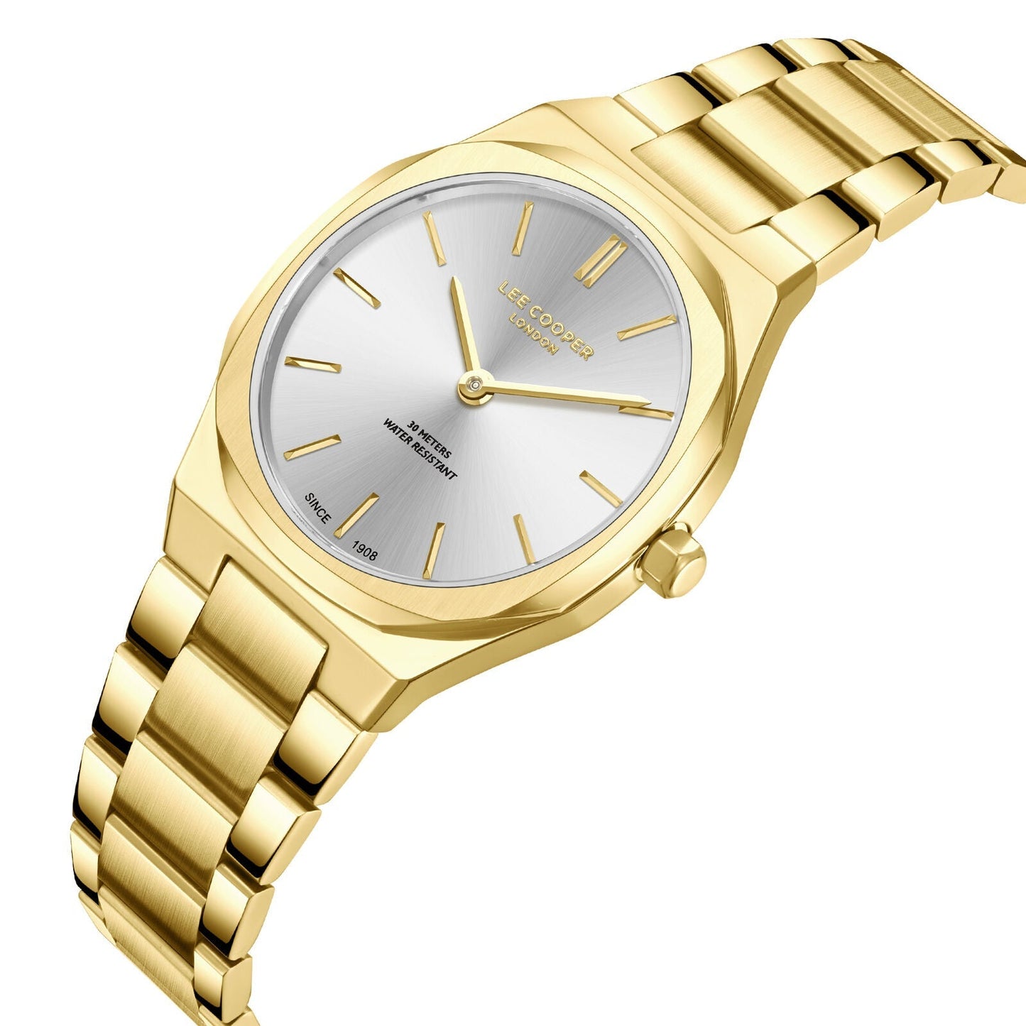 Lee Cooper Arlène Silver Dial Gold Watch - LC08276.130