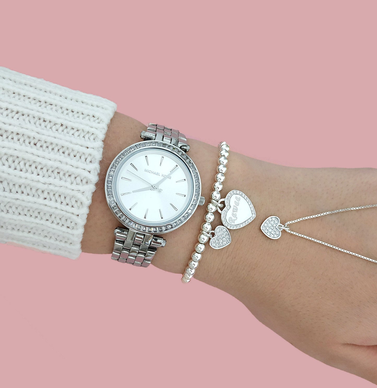 Michael Kors Petite Darci Crystal Paved Silver Ladies Watch MK3364