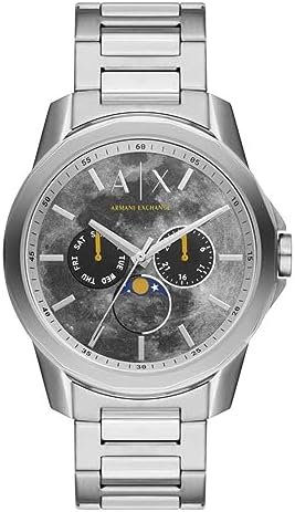 Armani Exchange Moonphase Multifunction Silver Watch - AX1736