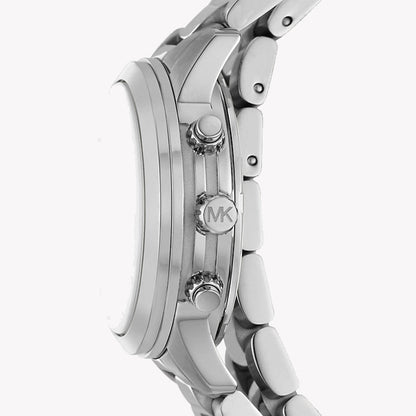 Michael Kors Runway Chronograph Silver Wrap Women's Watch - MK7454