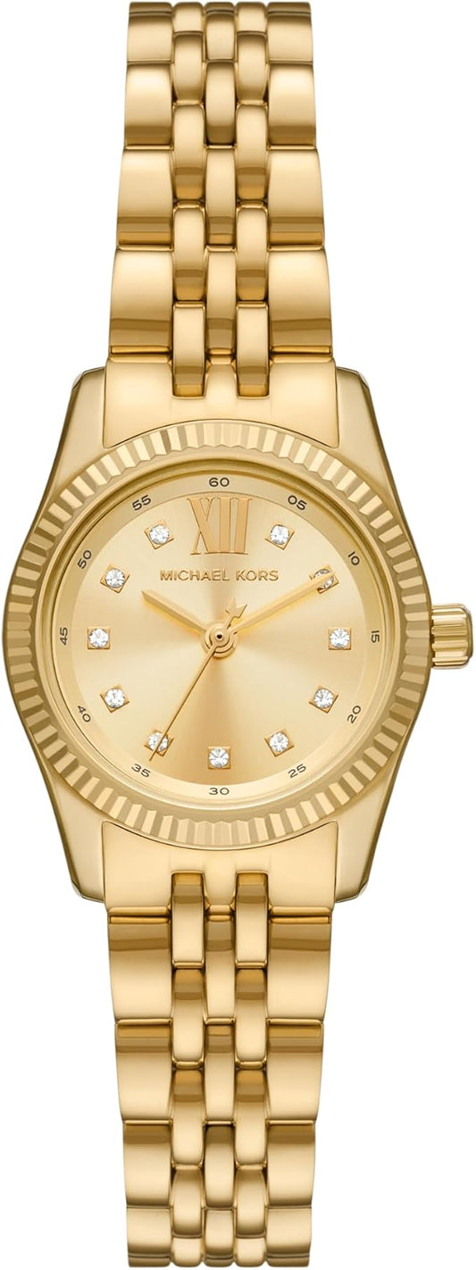 Michael Kors Petite Lexington Pavé Gold-Tone Watch MK4741