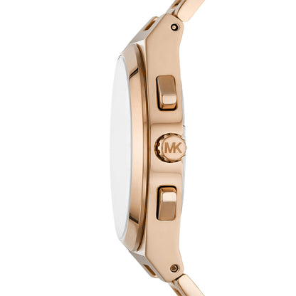 Michael Kors Oversized Lennox Chronograph Rose Gold-Tone Men's Watch - MK9119