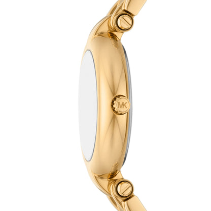 Michael Kors Laney Green Dial Gold Watch MK4892