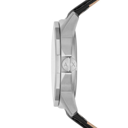 Armani Exchange Banks Black Leather Men's Watch - AX1735
