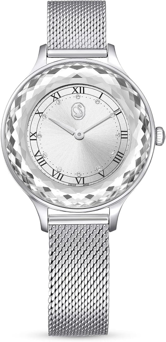 Swarovski Octea Nova Sapphire Glass Bezel Silver Dial Silver Steel Women's Watch - 5650039