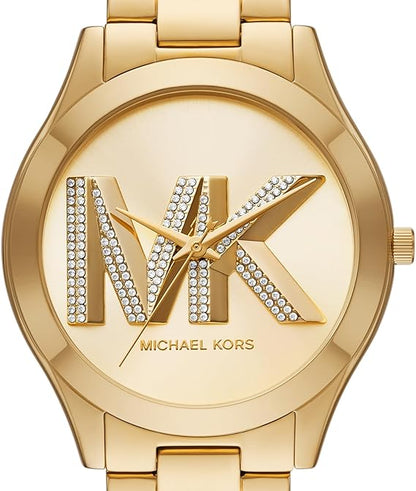 Michael Kors Oversized Slim Runway Gold-Tone Logo Watch MK4732