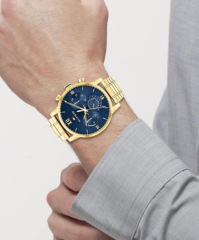 Tommy Hilfiger Sullivan Navy Dial Gold Men's Watch - 1791880