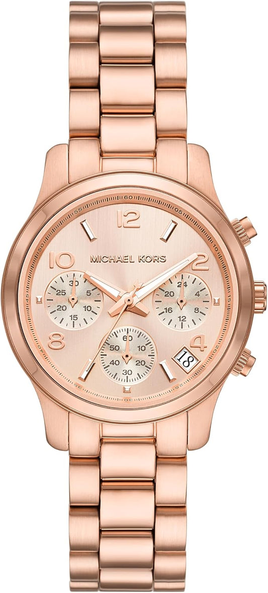 Michael Kors Mini Runway Chronograph Rose-gold Women's Watch - MK7327