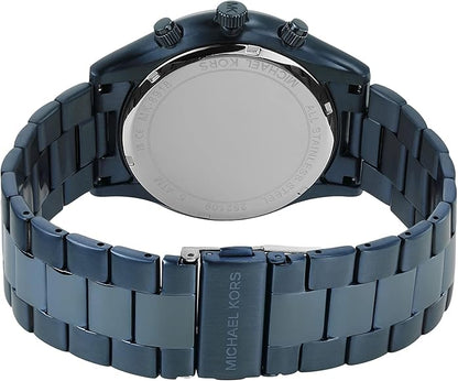 Michael Kors Slim Runway Chronograph Grey Dial Blue Men's Watch - MK8918