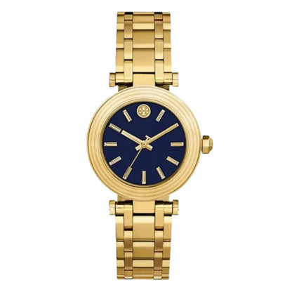 Tory Burch Classic T Navy Blue Dial Gold Women's Watch TBW9010