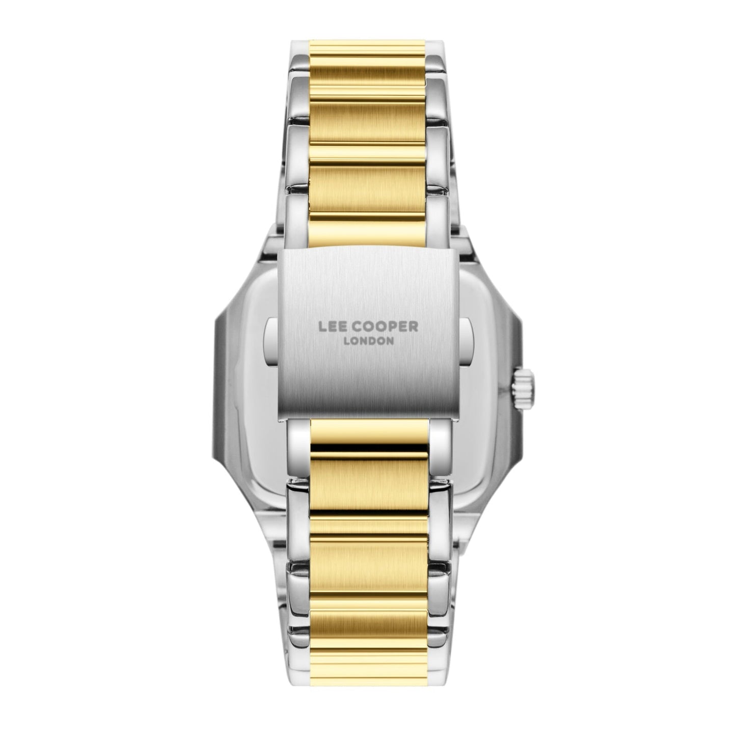 Lee Cooper Maxime Square Case Silver Dial Two Tone Watch - LC08269.230