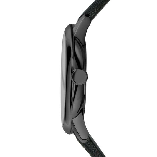 Burberry Check Stamped Leather Strap Men's Watch BU10010