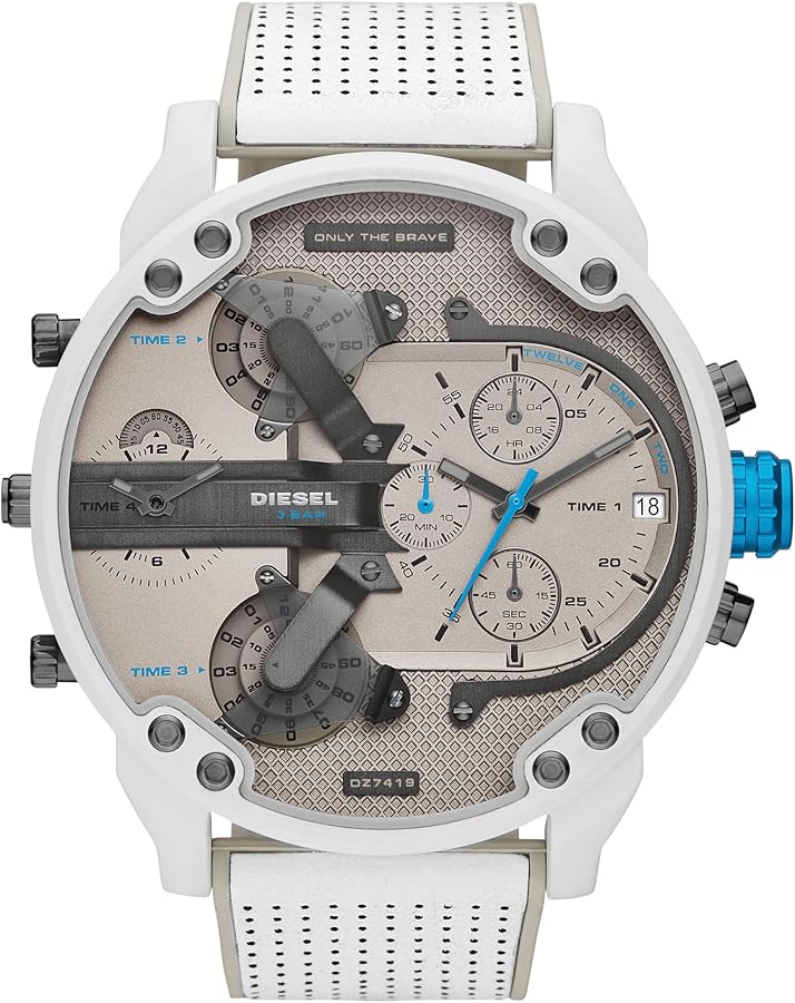 Diesel Mr. Daddy 2.0 Chrono White and Gray Men's Watch DZ7419