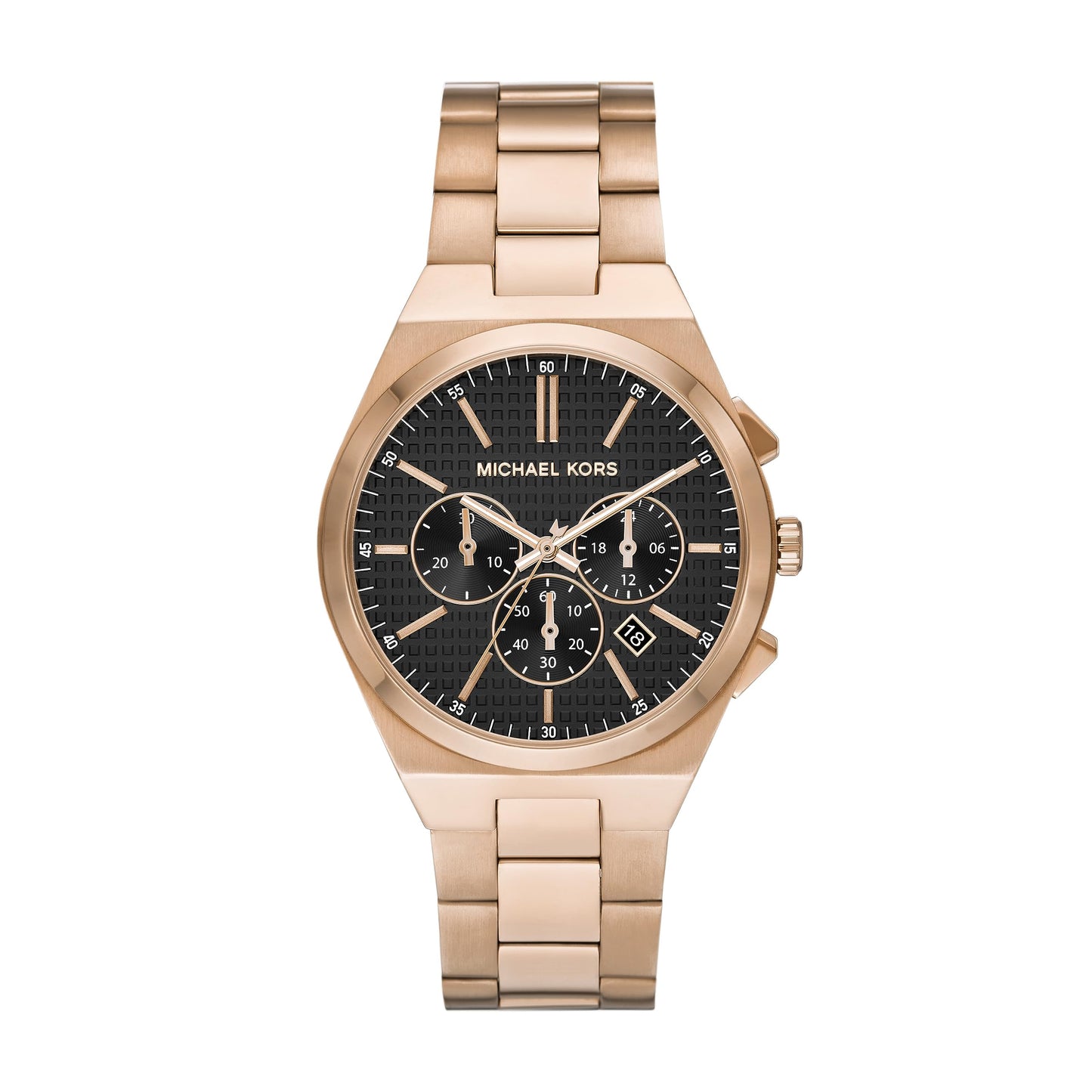Michael Kors Oversized Lennox Chronograph Rose Gold-Tone Men's Watch - MK9119